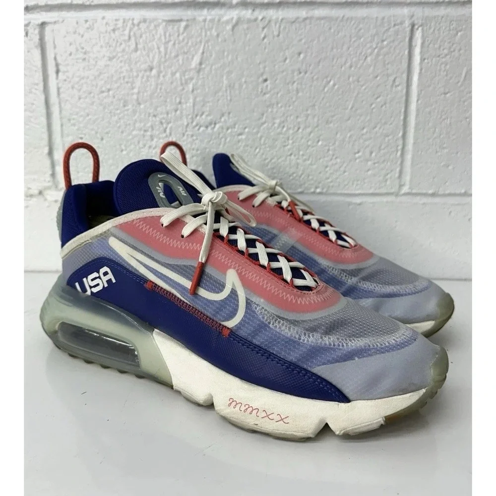 Nike Air Max 2090 USA Red Blue Running Shoes CT2010-100 Men's‎ Sz 11.5